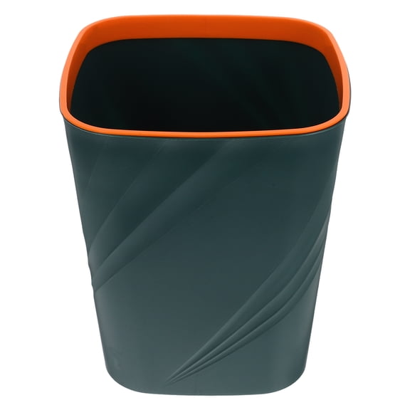 Slim Plastic Trash Can for Home Use with Lidless Design and Press Ring Feature Green 70 Characters