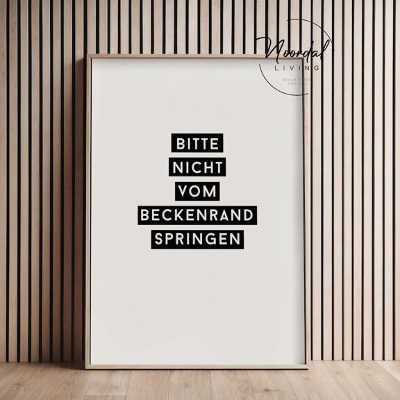 Bathroom German Quote Playful Typography Poster