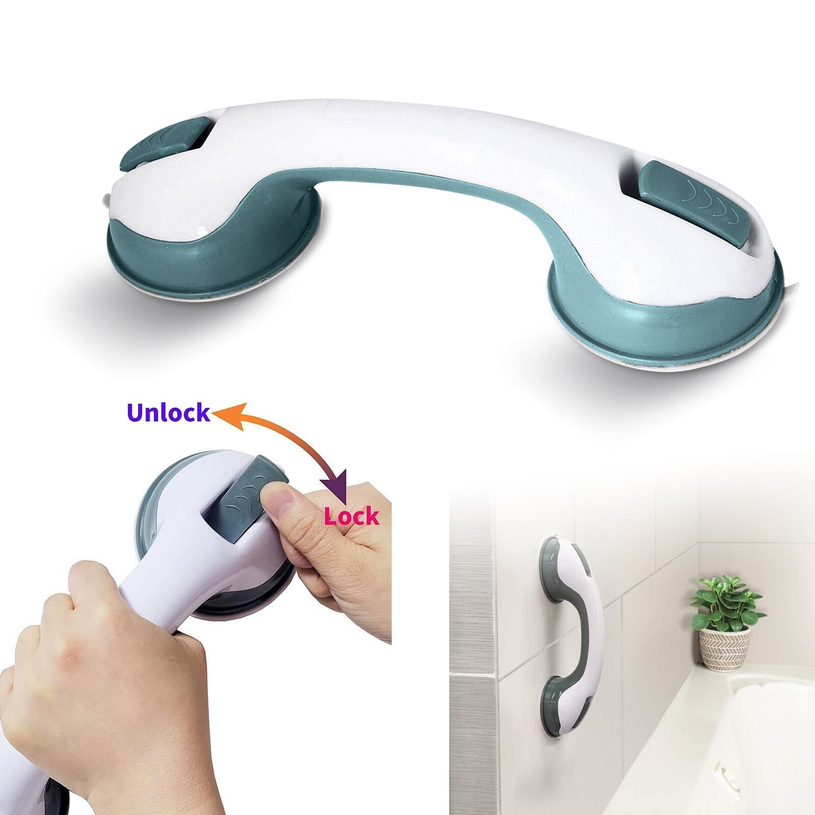 Bathroom Grip Tub Shower Bar Rail Bath Safety Handle Suction Cup ...