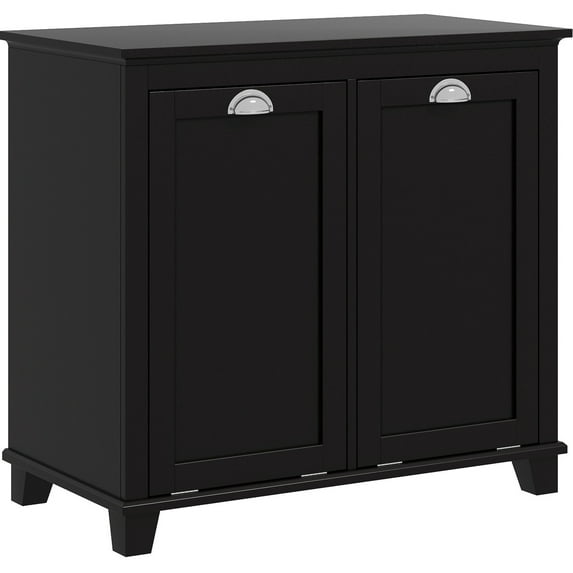 Bathroom Hamper | Front Tilt-Out for Large Laundry Storage | Painted MDF for Smooth Surface | Anti-Toppling Design for Security