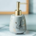 thumbnail image 1 of Bathroom Hand Soap Shampoo Shower Gel Sub-Bottle Gray,1* Bottle,Soap Dispenser for Bathroom Ceramic Hand Soap Dispenser W/ Pattern Commercial Lotion Pump Bottle for Kitchen Home Decoration, 1 of 7