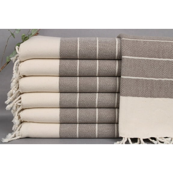 Bathroom Hand Towel, Hanging Kitchen Hand Towel, Brown Towel, Striped Towel, 16x36 Inches Turkish Towel, Turkey Towel, Dish Towel,