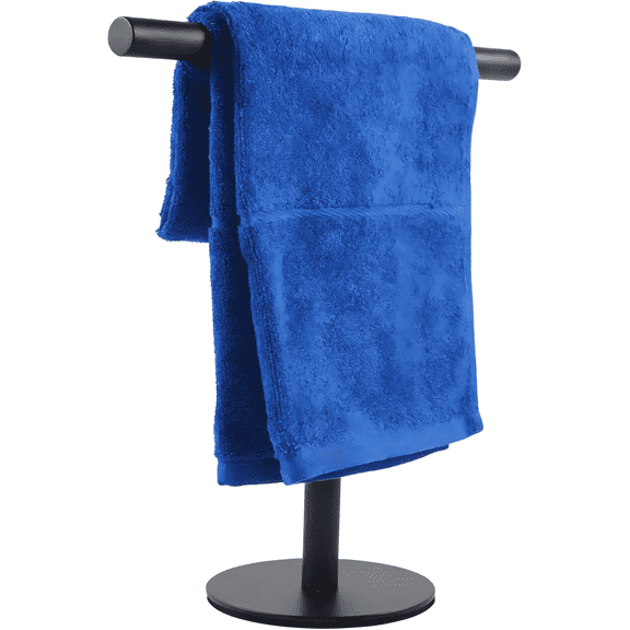 Bathroom Hand Towel Holder Stand,T-Shape Hand Towel Holder Stand SUS304 Stainless Steel Matte Black for Bathroom,Kitchen or Vanity Countertop