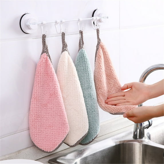 Bathroom Hand Towel with Hanging Loop, Funny Bathroom Decor Cool Bathroom Decor, Farmhouse Kitchen Towels Farmhouse Towels (Pink)