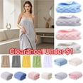 thumbnail image 1 of Bathroom Hand Towels 55x28 Inch Fleece Striped Quick-Dry Highly Absorbent Soft Lightweight Beach Towel for Couples Pool Gym Travel Light Blue by PALIFEUR, 1 of 7