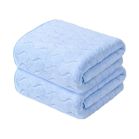 Bathroom Hand Towels, Set of 2, Cotton Hand Towel for Bath, Face, Kitchen, Super Soft Absorbent, Machine Washable, Size 14" x 30", Blue