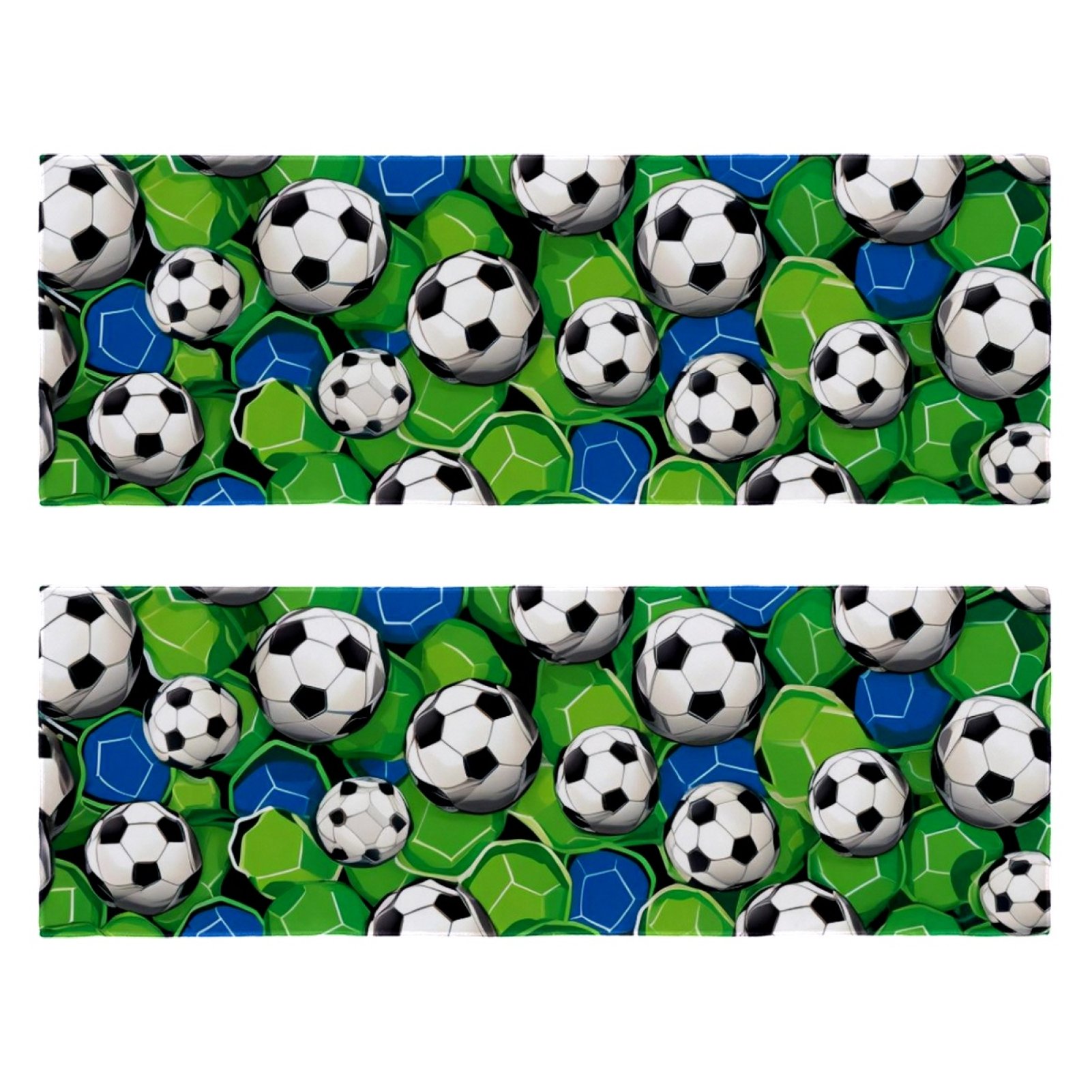 Bathroom Hand Towels,Workout Towels for Gym Sweat,Yoga Mat Towel,Football Soccer Balls Floral