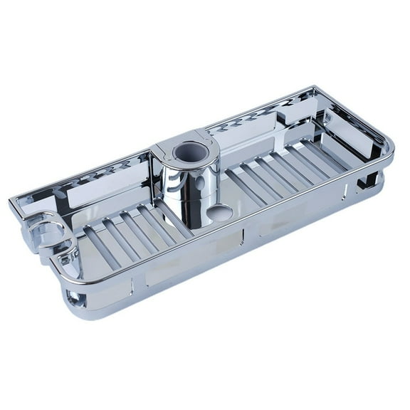 Bathroom Hanging Pole Shower Basket Tidy Storage Shelf Organiser Tray Rack