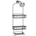 thumbnail image 1 of Bathroom Hanging Shower Caddy Organizer with Hooks, SUS201 Stainless Steel Shower Caddy Over Shower Head, 3-Shelf Storage Rack for Shampoo, Soap, and Razor, 1 of 7