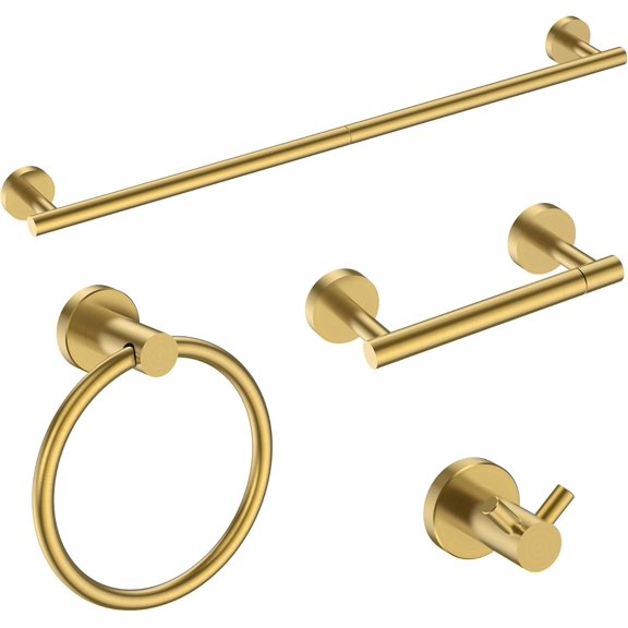 Bathroom Hardware Accessories Set, SUS304 Stainless Steel Towel Bar Set, Modern Towel Racks Holder for Bathroom, Toilet Paper Holder Wall Mounted 4 Piece