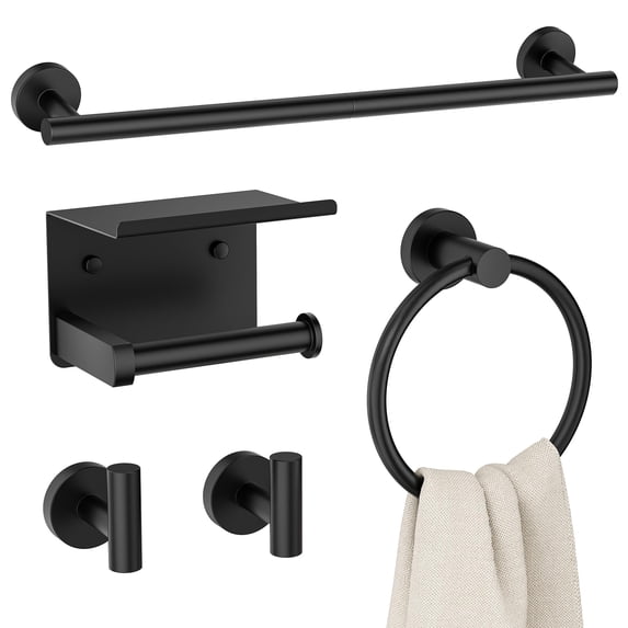 Bathroom Hardware Accessories Set, SUS304 Stainless Steel Towel Bar Set ...