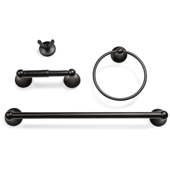 Bathroom Hardware Accessory Set Includes 24 Towel Bar, Toilet Paper Holder, Hand Towel