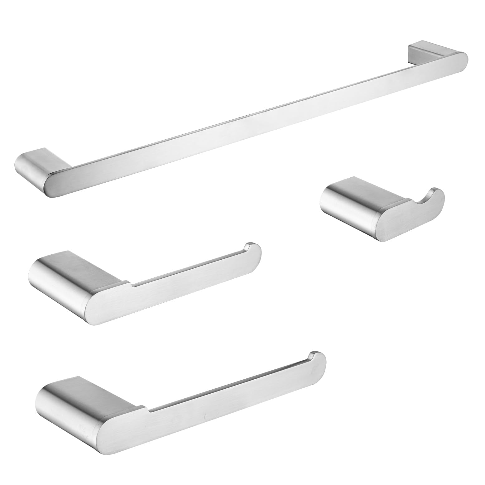 Bathroom Hardware Set, 4-Piece Towel Rack Towel Holder Paper Holder ...