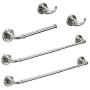 Bathroom Mirror Bathroom Hardware Set Brushed Nickel 4-Pieces Bathroom Towel Rack 24 Inches Adjustable Bathroom Accessories Set,Bathroom Cabinet