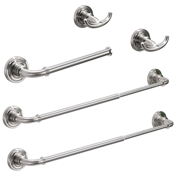 Bathroom Mirror Bathroom Hardware Set Brushed Nickel 4-Pieces Bathroom Towel Rack 24 Inches Adjustable Bathroom Accessories Set,Bathroom Cabinet