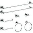 thumbnail image 1 of Bathroom Hardware Set Chrome Bathroom Accessory Set Towel Bar 8 Pieces Set, 1 of 12