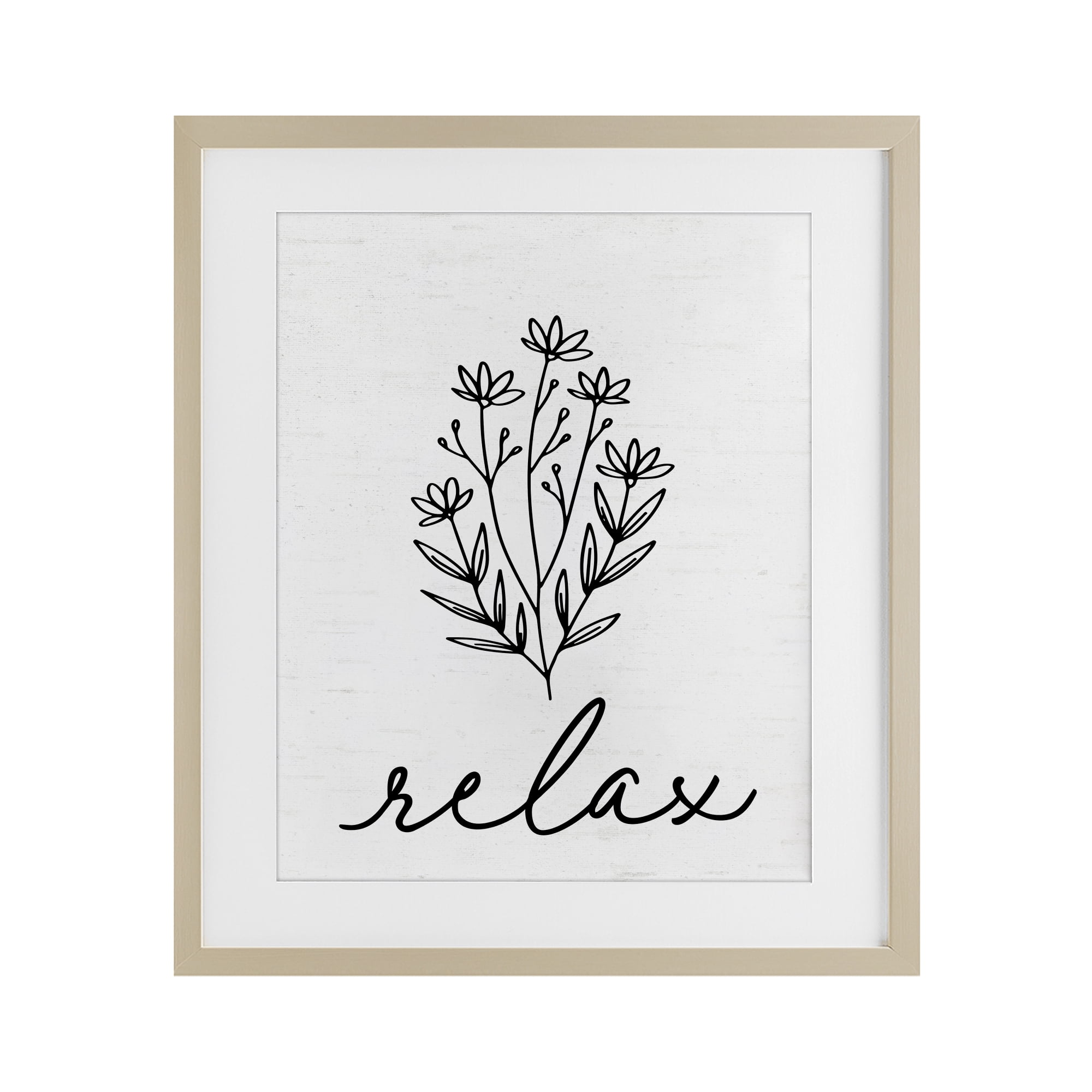 Bathroom Herb Relax Birch Framed Print Under Glass, design by Lettered and Lined