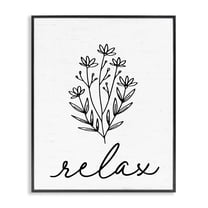 Bathroom Herb Relax Black Framed Giclee Art, design by Lettered and Lined