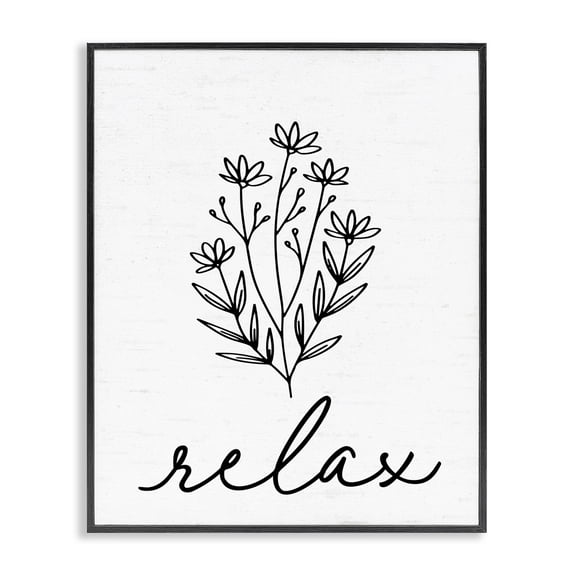 Bathroom Herb Relax Black Framed Giclee Art, design by Lettered and Lined