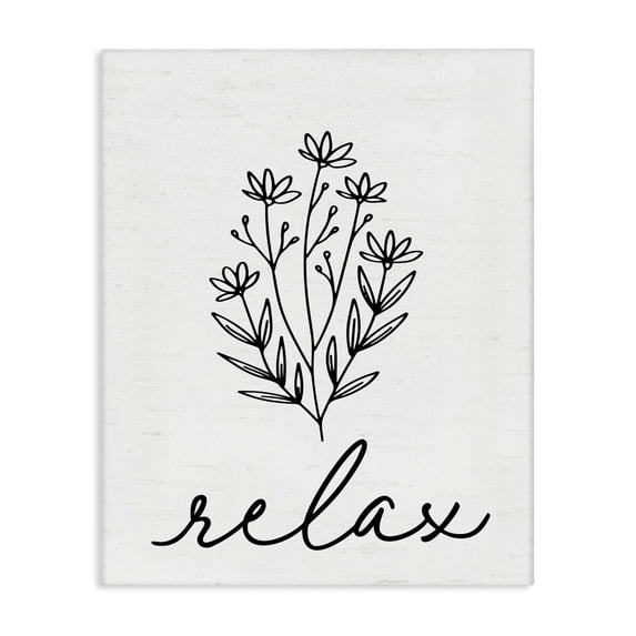 Stupell Industries Modern Bathroom Herb Relax Canvas Art, 16 x 20, by Lettered and Lined