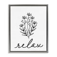 thumbnail image 1 of Stupell Industries Modern Bathroom Herb Relax Gray Floating Frame Canvas Art, 17 x 21, by Lettered and Lined, 1 of 8