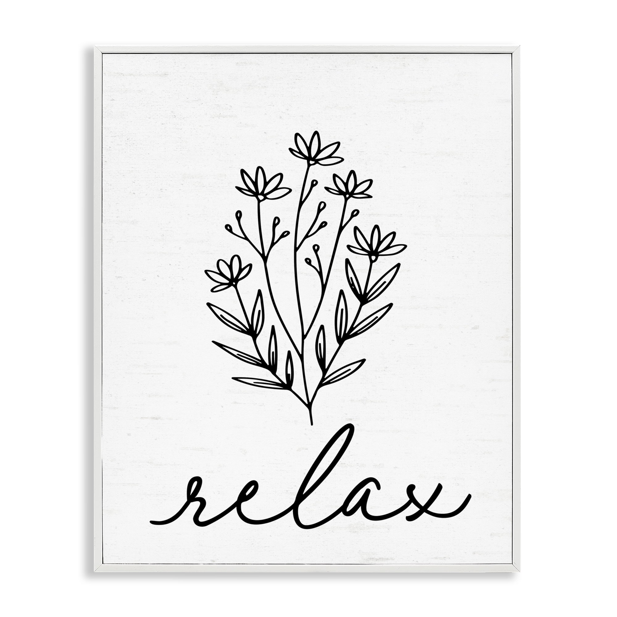Bathroom Herb Relax White Framed Giclee Art, design by Lettered and Lined