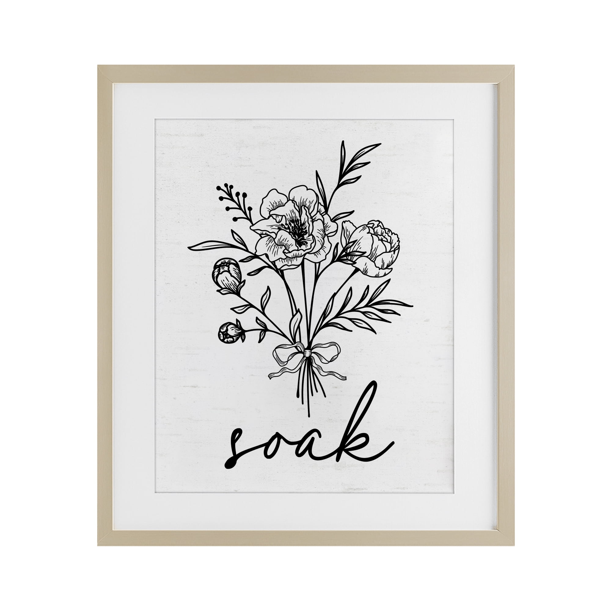 Bathroom Herb Soak Birch Framed Print Under Glass, design by Lettered and Lined
