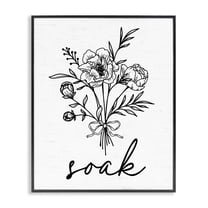 Bathroom Herb Soak Black Framed Giclee Art, design by Lettered and Lined
