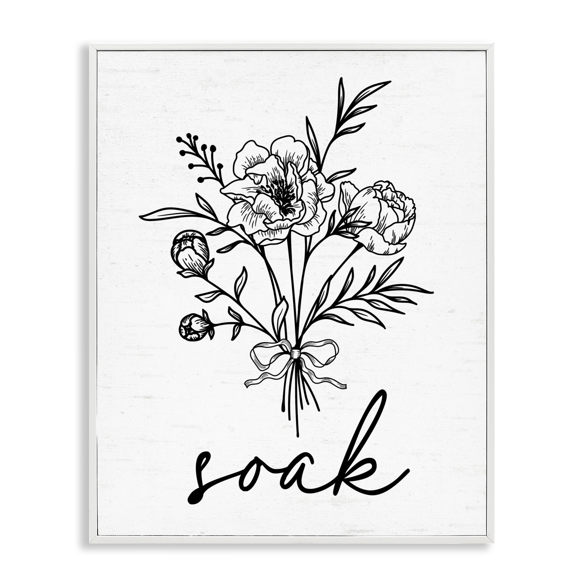 Bathroom Herb Soak White Framed Giclee Art, design by Lettered and Lined