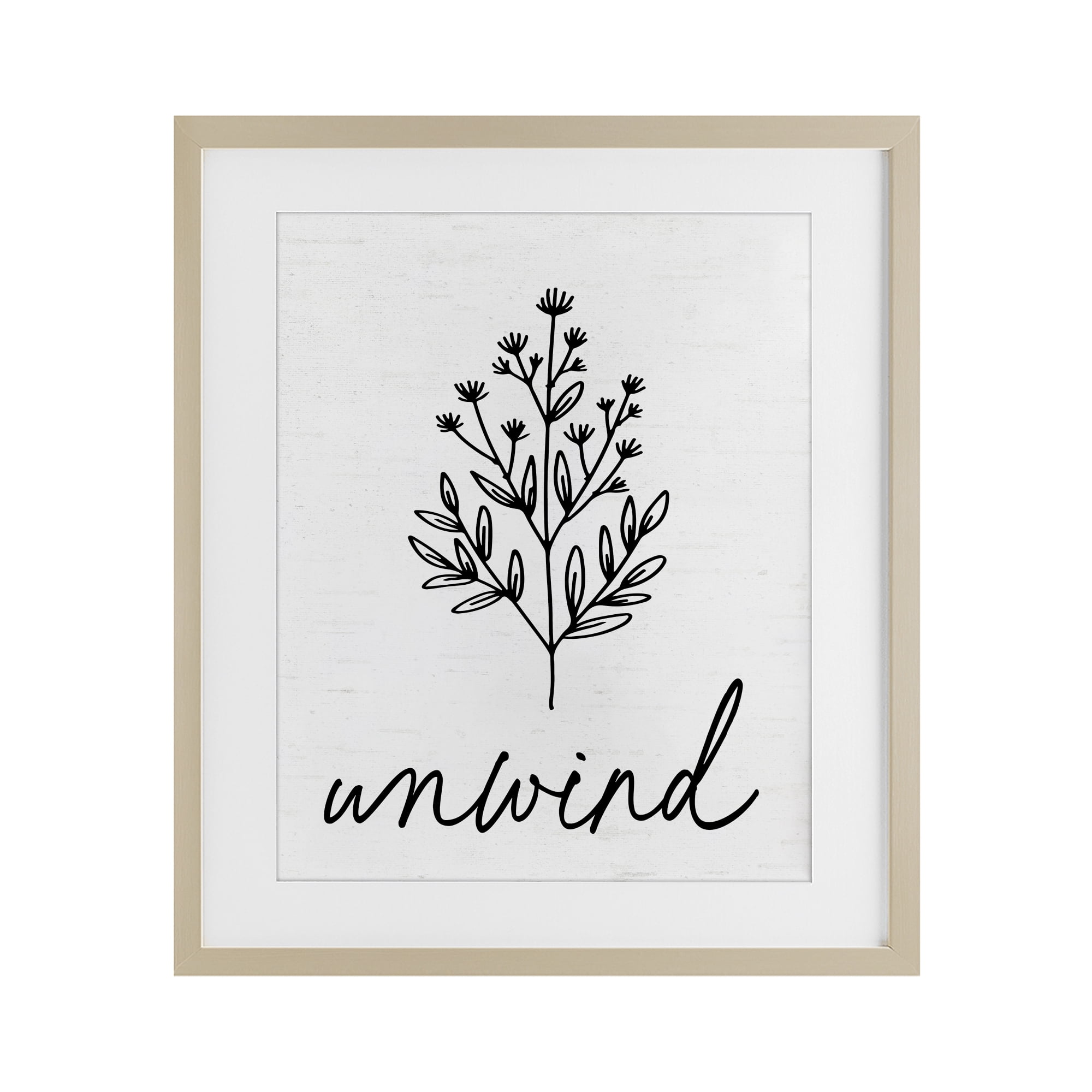 Bathroom Herb Unwind Birch Framed Print Under Glass, design by Lettered and Lined