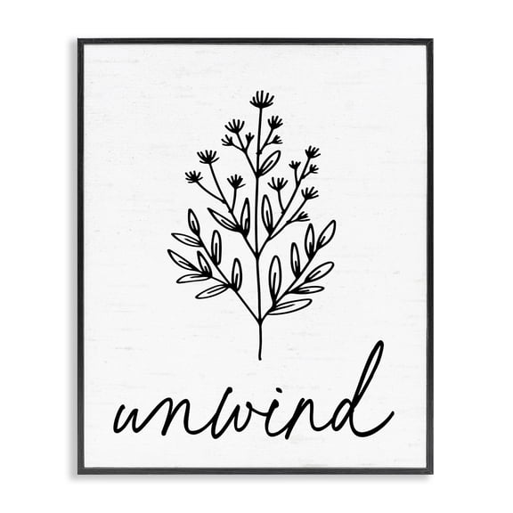 Bathroom Herb Unwind Black Framed Giclee Art, design by Lettered and Lined