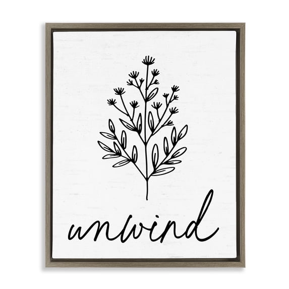Stupell Industries Victorian Bathroom Herb Unwind Brown Floating Frame Canvas Art, 17 x 21, by Lettered and Lined