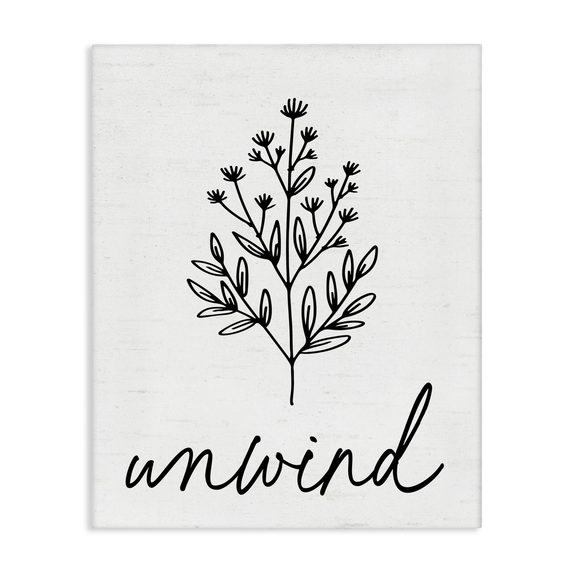 Bathroom Herb Unwind Canvas Wall Art, design by Lettered and Lined