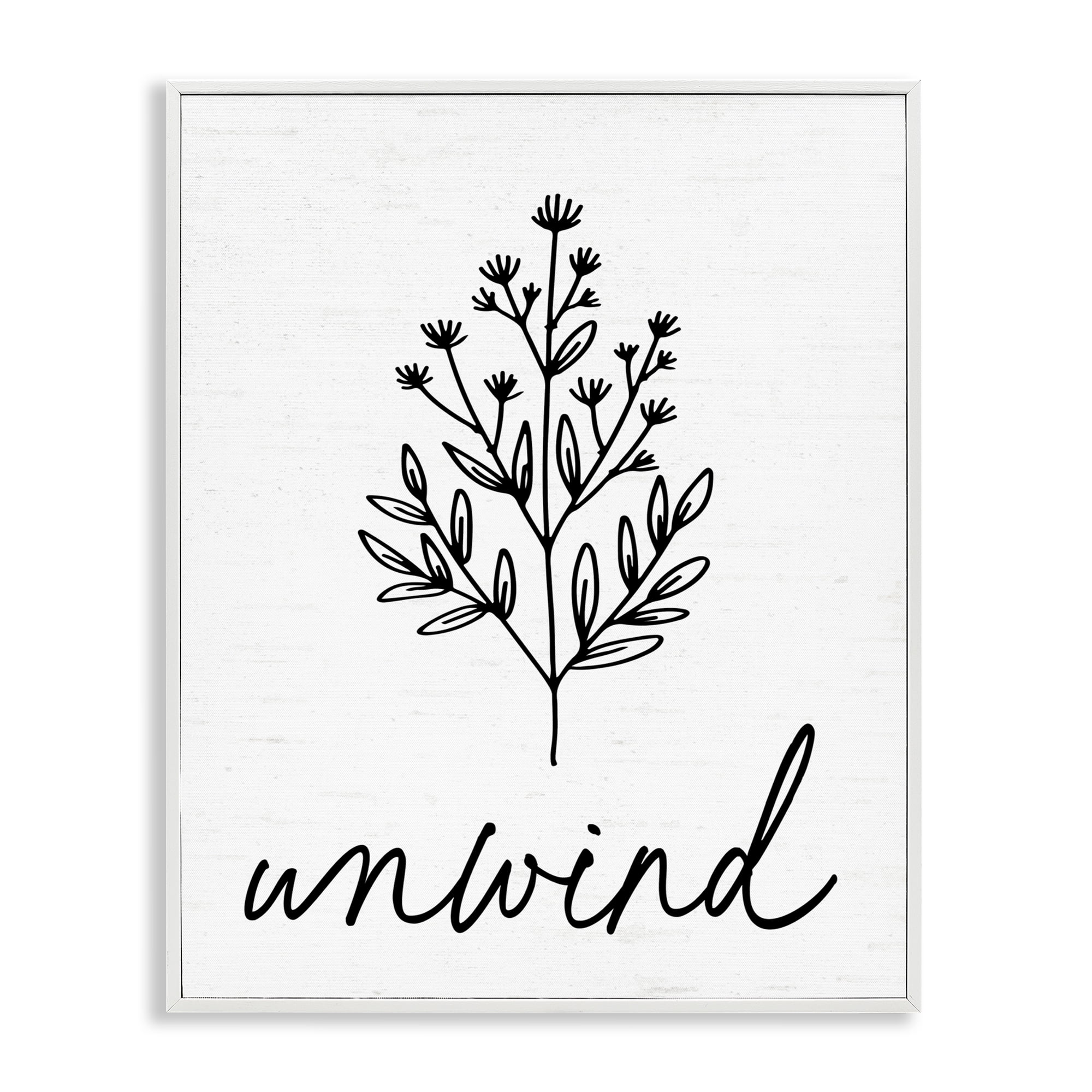 Bathroom Herb Unwind White Framed Giclee Art, design by Lettered and Lined