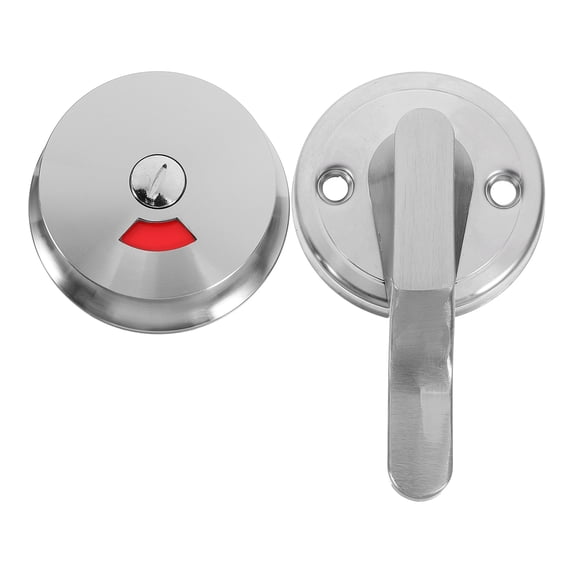 Bathroom Privacy Indicator Lock with Handle and Bolt - Secure Occupied/Vacant Status for Restroom Doors