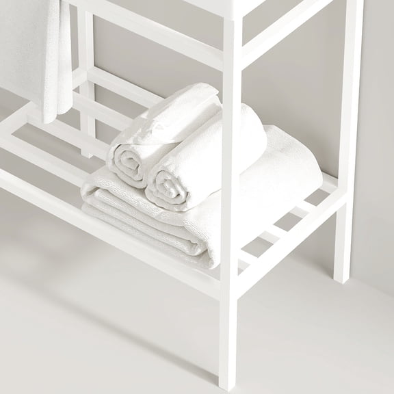 Bathroom Iron Shelves without Basin / Thoughtful Design with Storage / No Hygienic Dead Corners
