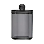 Bathroom Jar Black Plastic Holder Storage Box for Cotton Ball, Swab Cotton. M0O7