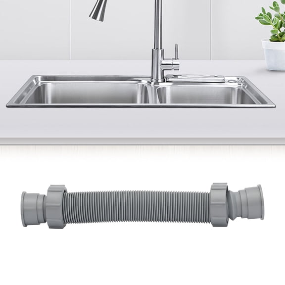 Bathroom Kitchen Flexible Tube Pipe Sink Basin Water 1-1/2 P-Trap Drain Hose