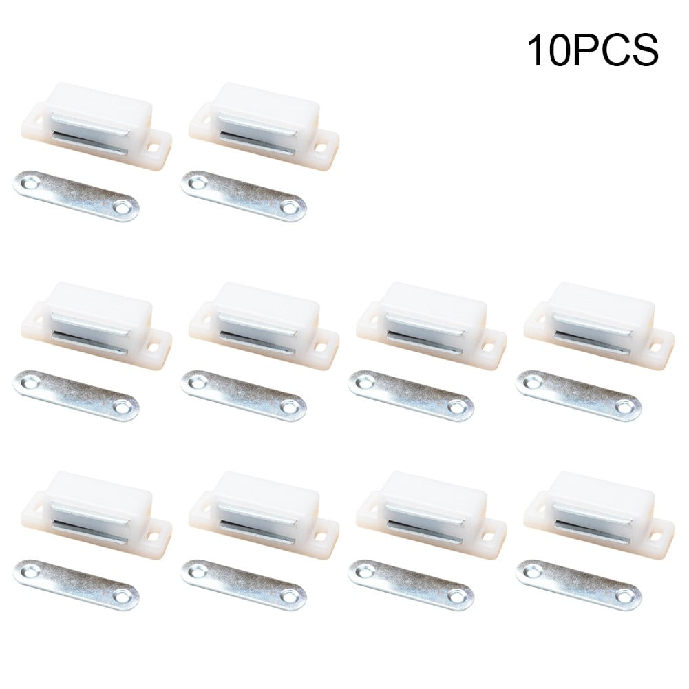 Bathroom Kitchen Magnetic Furniture Parts ABS Furniture Magnet Latch White 2/5/10PCS 45*15*15mm ...