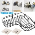 thumbnail image 1 of Bathroom Kitchen Shower Caddy Shelf Triangular Wall Corner Rack Organizer Holder Triangle Basket No Drilling, Design for Bathroom Bedroom Living Room and Kitchen 1 PC, 1 of 2