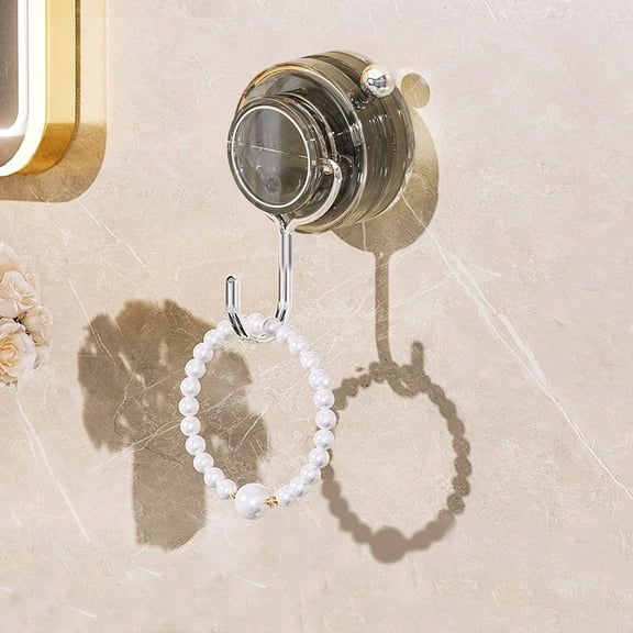 Bathroom Kitchen Suction Cup Hook, Strong Vacuum No Punching Hook, Wall Mounted Clothes And Hats Hanger, Plastic Towel Bath Towel Hook, Multi-Purpose Organizer Hook