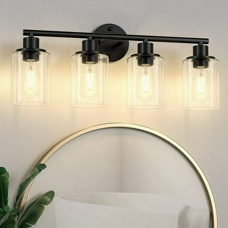 Matte black 4 light vanity online