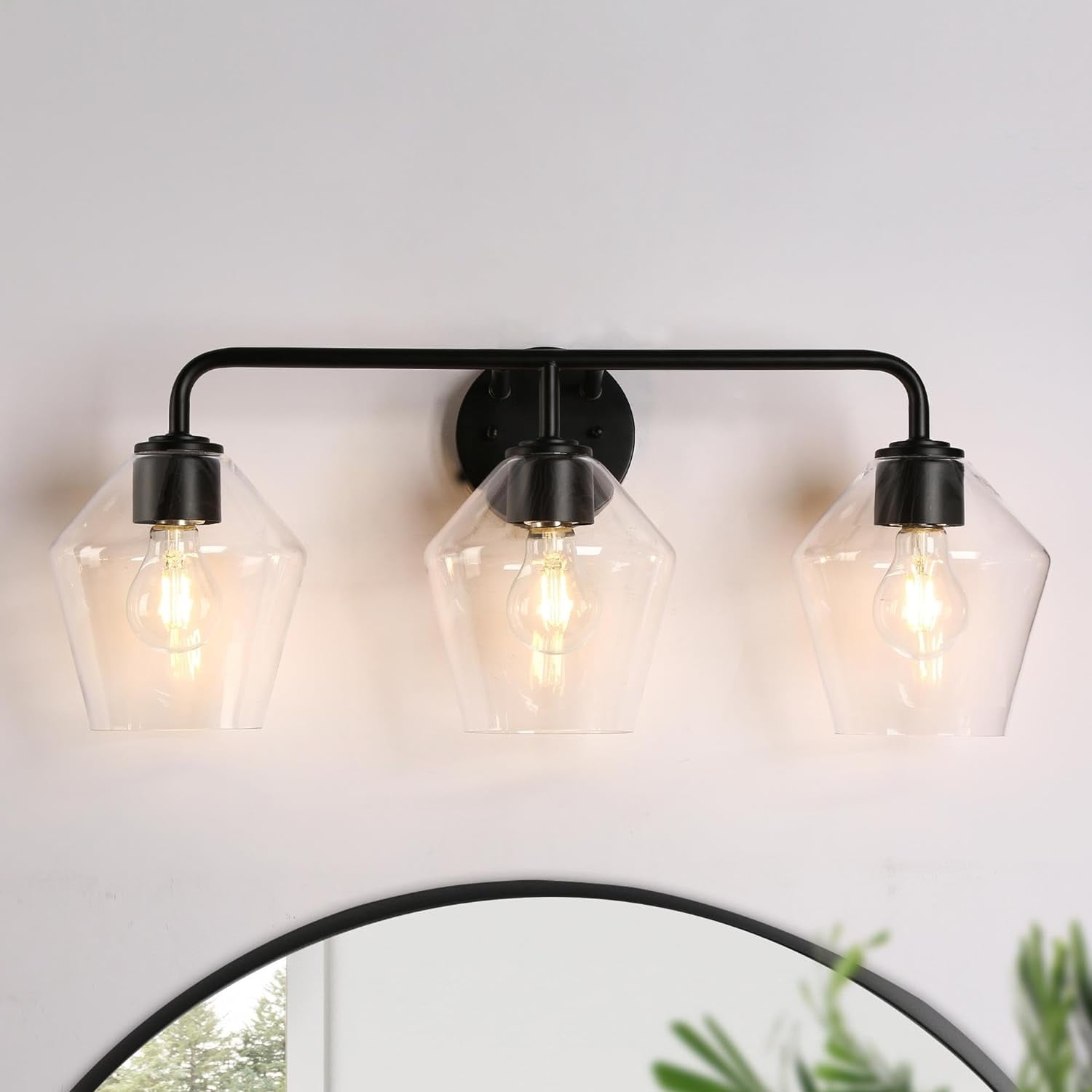 Bathroom Light Fixtures, Black Bathroom Vanity Lights 3 Lights, Modern ...