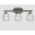 thumbnail image 1 of Bathroom Light Fixtures, Chrome Vanity Light Fixtures Over Mirror Wall Mount Lighting Fixture with Hammered Glass Shade E26 Socket for Hallway Kitchen Bedroom Living Room, 1 of 7