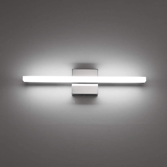 Bathroom Light Fixtures Over Mirror, Modern Bath Wall Lamp Chrome | Small 16 Inch, Gentle Lighting, Linear Lamp Bar for Vanity Restroom, Lmparas para Bao, IP44 Rustproof, 6000K Cool White