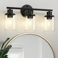 thumbnail image 1 of Bathroom Lights Fixtures 3 Light Vanity Lights Industrial Farmhouse Wall Mounted Mirror Wall Lights with Glass Cover Bathroom Vanity Lights, 1 of 7