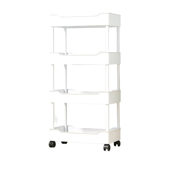 Bathroom Living Room Organizers and Storage 4/3 Tier Rolling Plants Stand Space-Saving Storage Car with Wheels Easily Assembly for Indoor Outdoor Use Easy to Assemble Shelving Unit