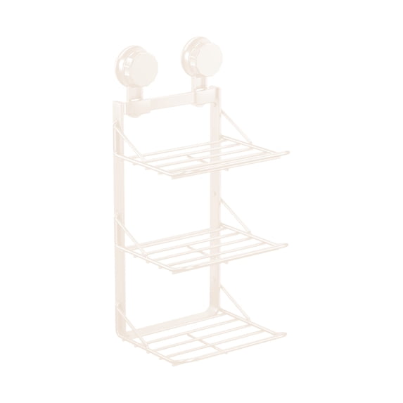 Bathroom Living Room Organizers and Storage Kitchen Suction Cup Food Preparation Shelves Household Multi Layer No Hole Vegetable Utensils Wall Mounted Storage Racks Easy to Assemble