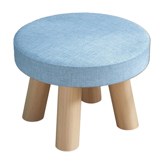 Bathroom Living Room Organizers and Storage Modern Round Non Slide Wooden Foot Stool With Soft Padded Seat Small Table Or Kids Stool For Hallway Living Room Easy to Assemble Shelving Unit