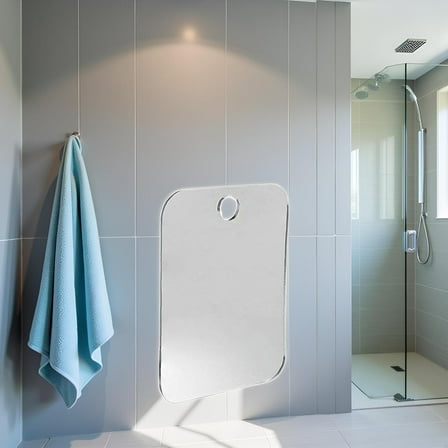 Bathroom Locker Shower Mirror for Wall, Shower Mirror Fogless for Shaving, Small Framless Shaving Mirror for Man, Mirror To See Back of Head with Suction Cup (1Pc)